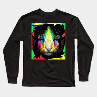 Painted Neon Cat Long Sleeve T-Shirt